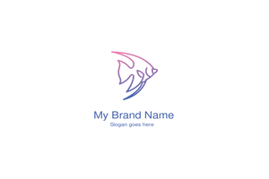 Graceful Angelfish Logo Design